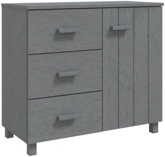 vidaXL Sideboard HAMAR Dunkelgrau 90x40x80 cm Massivholz Kiefer 340430