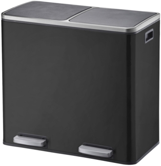 MATTY XL Duo Mülleimer Edelstahl Abfalleimer Treteimer 2x30 Liter