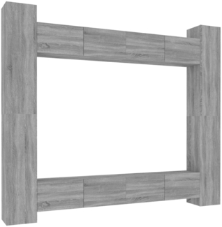 vidaXL 8-tlg. TV-Schrank-Set Grau Sonoma Holzwerkstoff 3114244