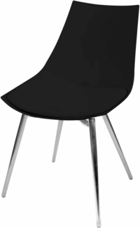 Stuhl Dakota 110 4er-Set Schwarz / Chrom