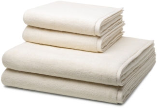 Ross Sensual Skin 4 tlg. Frottier-Set - 2 X Handtuch (50 X 100cm), 2 X Duschtuch (75 X 140cm) - 500 g/m2 - Champagner