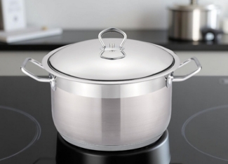 XXL Kochtopf Topf Ø36 Edelstahl mit Deckel 19L Induktion Cheffinger SS36-SH