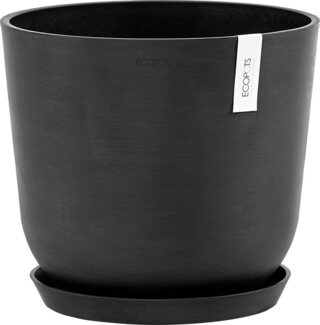 ECOPOTS Blumentopf Oslo 35 Dunkelgrau, für innen und außen: frostsicher, bruchsicher und lichtbeständig