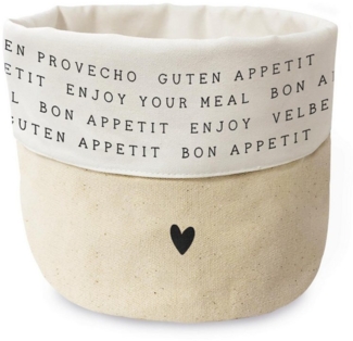 Grafik Werkstatt Brotkorb Brotkorb Aufbewahrungskorb Brotkörbchen mit Herz, Durchmesser 20 cm, Baumwolle, (1-tlg)