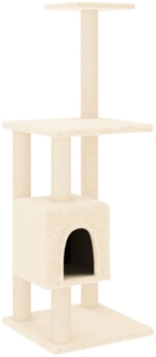 vidaXL Kratzbaum mit Sisal-Kratzsäulen Creme 104 cm 171469