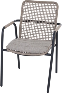 Siena Garden Stapelsessel Repton Alu, Rope taupe-grey