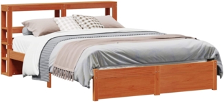 vidaXL Bettrahmen Wachsbraun 150x200 cm Massivholz Kiefer 3422749