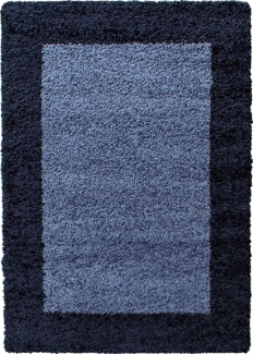 Hochflor Teppich Lux Läufer - 80x150 cm - Marineblau