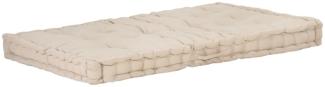 vidaXL Palettenkissen Baumwolle 120×80×10 cm Beige 48680