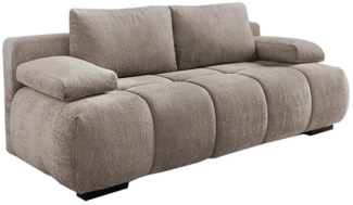 JOB 'Reno' Schlafsofa, Chenille greige, 213 x 101 x 86 cm