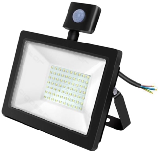 50w LED Strahler Fluter Extra Flach Bewegungsmelder Bewegungssensor Kaltweiß