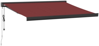 vidaXL Markise Automatisch Burgunderrot 350x250 cm 3215329