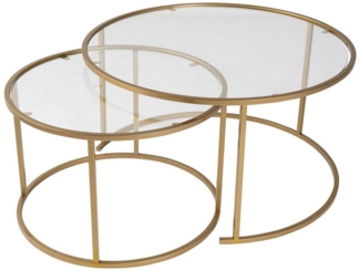 Skye Decor Couchtisch 100% TEMPERED GLASS und METAL, 80 cm - 60 cm, NRD110 (Set, 2-St, 2er-Set), Width 80 cm, Width 60 cm