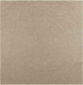 vidaXL Teppich ZIZUR Beige 200x200 cm Jute-Optik Indoor und Outdoor 4010410