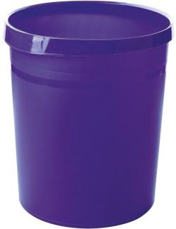 Han 'Grip' Papierkorb Grip, mit umlaufendem Griffrand und 2 Griffmulden, 18 Liter, Lila