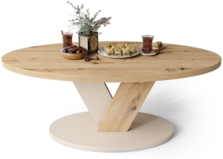 designimpex Couchtisch Design Couchtisch Lova oval Wohnzimmertisch ovaler Tisch Sofatisch, Funktionstisch, Wohnzimmertisch, Tisch, Esstisch, Sofatisch, Rollen