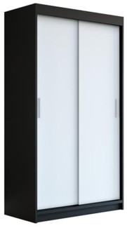 Schwebetürenschrank PAX 2-türig Schrank 120 cm (mit Spiegel) Farbe: Schwarz , weiß