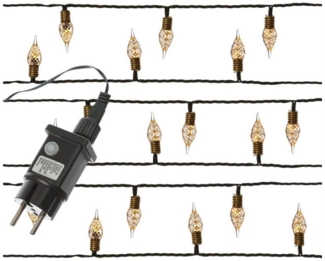 MARELIDA LED-Lichterkette Vintage 240 Mini Kristall Birnen 8 Funkt. 24m Weihnachtslichterkette, 240-flammig