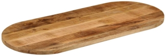 vidaXL Tischplatte 140x60x3,8 cm Oval Raues Massives Mangoholz 370121