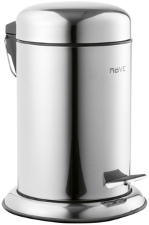 Möve Kosmetikeimer Treteimer Push, 3 Liter, silberfarben