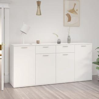 vidaXL Sideboard Hochglanz-Weiß 160x36x75 cm Holzwerkstoff 3074933