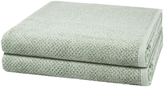 Cawö Pure 2 tlg. Frottier-Set - 2 X Duschtuch (80 X 150cm) - 494 g/m2 - Eukalyptus