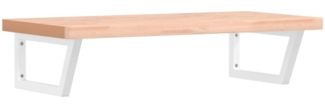 vidaXL Waschbeckenregal Wandmontage Stahl und Massivholz Buche 3302438