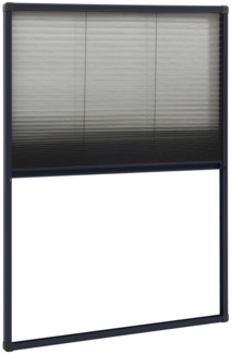 vidaXL Insektenschutz-Plissee für Fenster Aluminium Anthrazit 80x120cm 148665