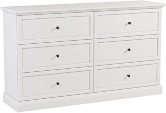 AX LIVING Kommode mit 6 Schubladen „Levantos K6S“ – 146 cm, Weiß Opal