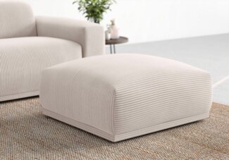 TRENDMANUFAKTUR Hocker Braga, mit hochwertigem Kaltschaum, quadratisch, in Cord erhältlich (1 St), moderner Polsterhocker, 85/42/85 cm (B/H/T)