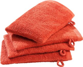 Erwin Müller Waschhandschuh Waschhandschuh "Ludwigsburg" 4er-Pack, Frottier, Walk-Frottier Uni