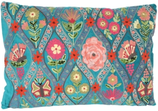 Deko Kissen Jolina bestickt Türkis