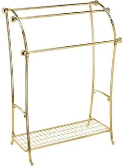 mDesign Handtuchhalter Handtchständer Ablage freistehend Metall Messing