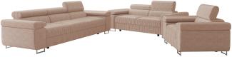 Sofa Set Torezio Cord 3+2+1 mit Einstellbare Kopfstützen (Poso 52)