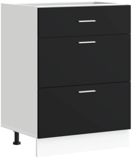 vidaXL Küchenunterschrank Lyon Schwarz Holzwerkstoff 854251
