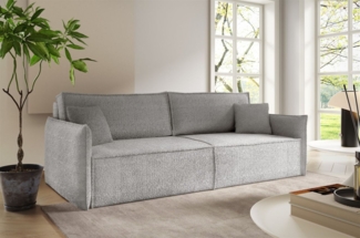 Sofa 3-Sitzer mit Schlaffunktion LAGOS in Stoff Abriamo Grau