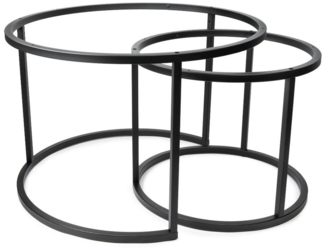 Prima-Online Tischgestell Rund Tischgestell Metallgestell Ø70 + Ø50cm Schwarz ohne Tischplatte