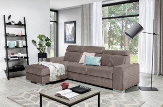 99rooms Neilo Ecksofa Velours ESITO Beige Links ohne