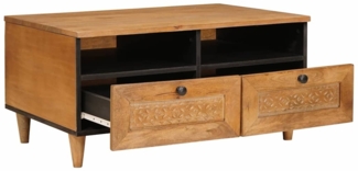 vidaXL Couchtisch Hellbraun 80 x 54 x 40 cm massives Mangoholz 4018093