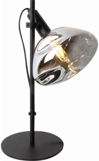 ECO Light 9530-L1 NERO Tischleuchte BEUEL schwarz Glas smoke