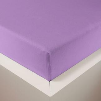 Traumschlaf Jersey Spannbettlaken Samtweich mit Tencel? Lyocell|180x200 - 200x220 cm| lavendel