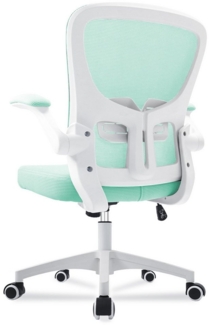 Durrafy Bürostuhl Ergonomischer Bürostuhl,Schreibtischstuhl mit klappbaren Armlehnen (Höhenverstellbarer Drehstuhl mit Wippfunktion bis 130°,Computerstuhl mit verstellbarer Lendenwirbelstütze und leisen Rollen), Chefsessel mit 135 kg Tragfähigkeit