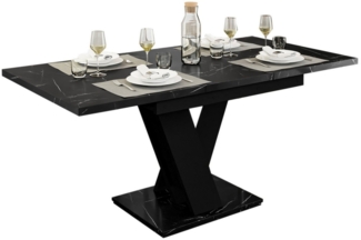 Compleo Esstisch Vinci Esszimmertisch, ausziehbar 120-160 cm, Esszimmer