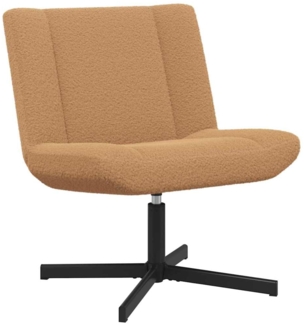 vidaXL Drehstuhl Beige 63 x 75 x 76 cm Schafsleder 42015916