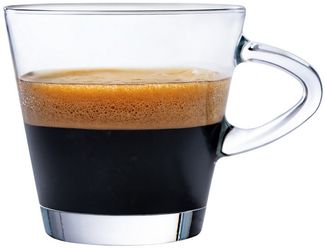 KONZEPT Espressoglas Espressotassen Set 80 ml, 6/12-er Set, Espressogläser, 6-tlg, Espresso Tassen aus Glas mit Henkel