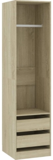 vidaXL Kleiderschrank mit Schubladen Sonoma-Eiche 50x50x200 cm 800615