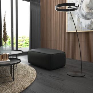 Polsterhocker Designerhocker Hocker HELMER in Stoff Pola Anthrazit