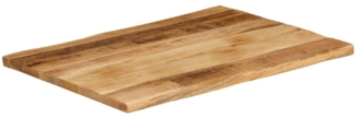 vidaXL Tischplatte mit Baumkante 90x60x2,5 cm Raues Mango Massivholz 370669