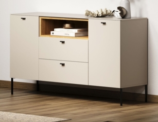Sideboard Sao Paulo in Sand und Eiche 154 cm