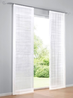 heine Gardine Schiebevorhang (1 St), Klettschiene, halbtransparent, Schiebevorhang